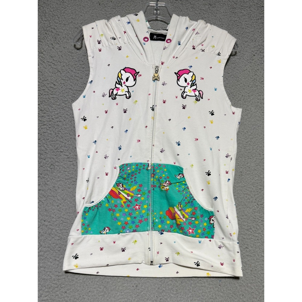 Rare Tokidoki Unicorn Stellina zipper vest hoodie Size Large